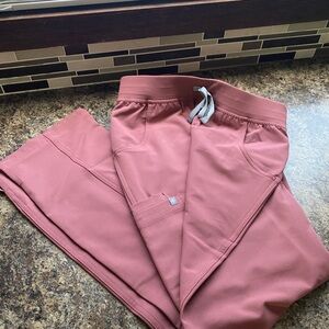 Figs mauve small tall kade scrub pants
